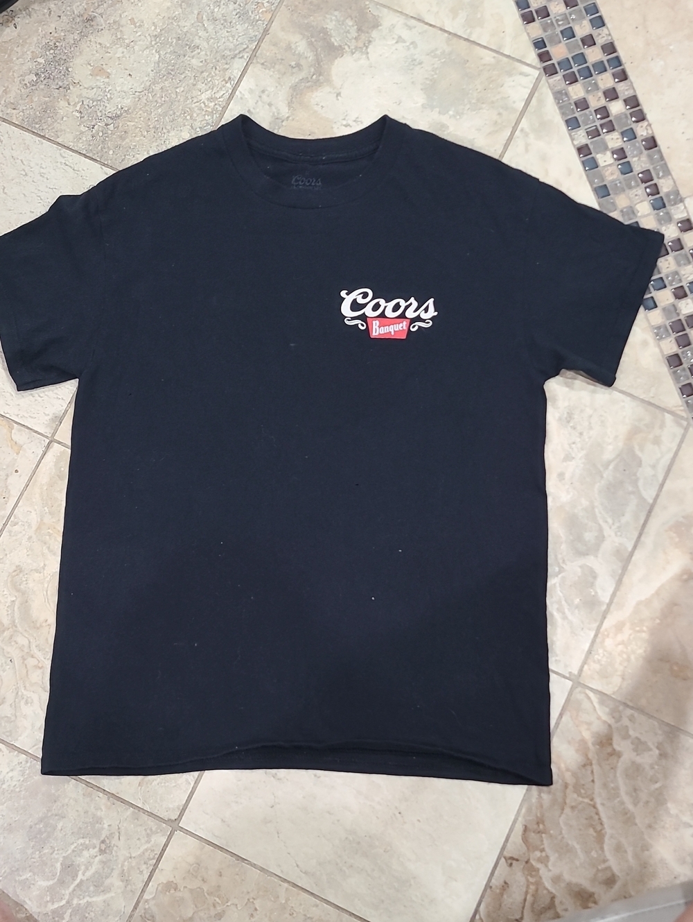 Coors Banquet Men's Black Logo Short Sleeve Tee